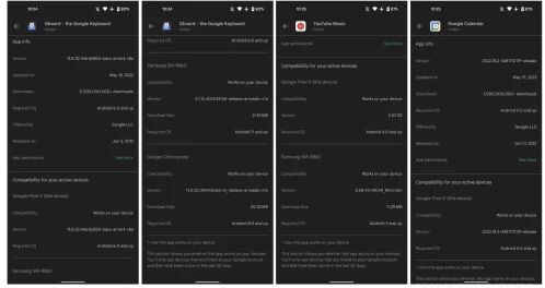 Google Play Store compatibilità dei dispositivi con le app