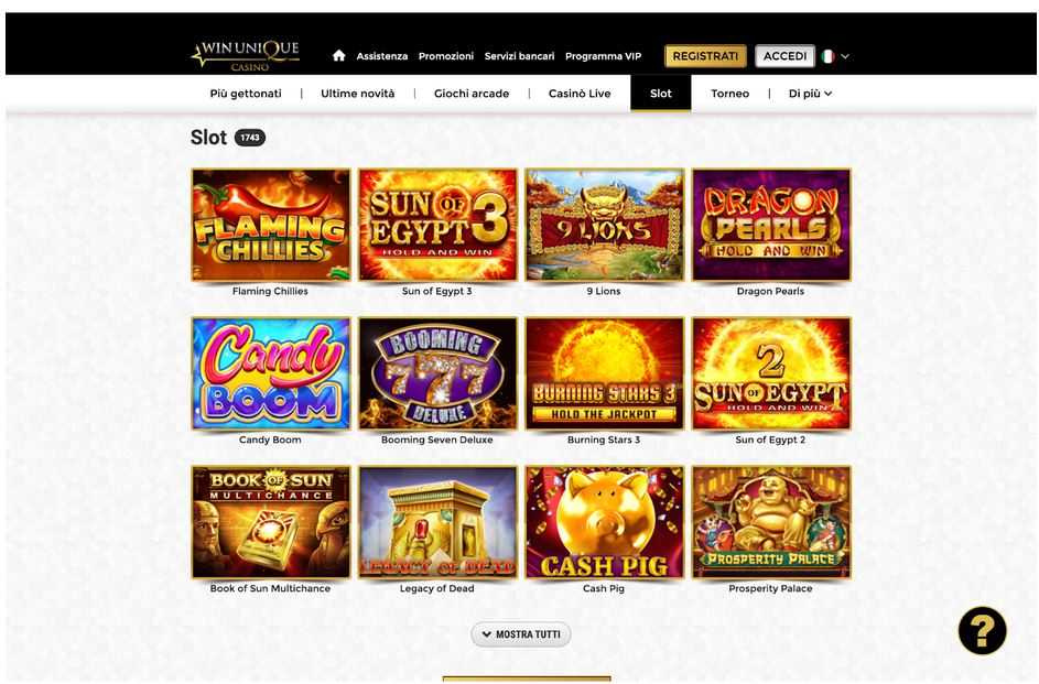 Unique Casino giochi