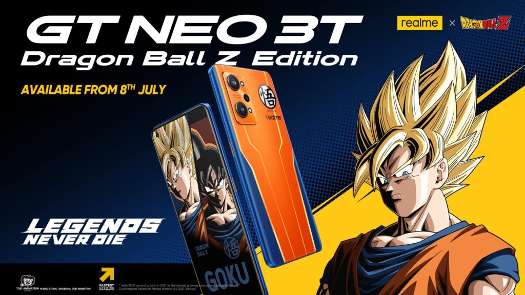 realme GT NEO 3T Dragon Ball Z in promozione