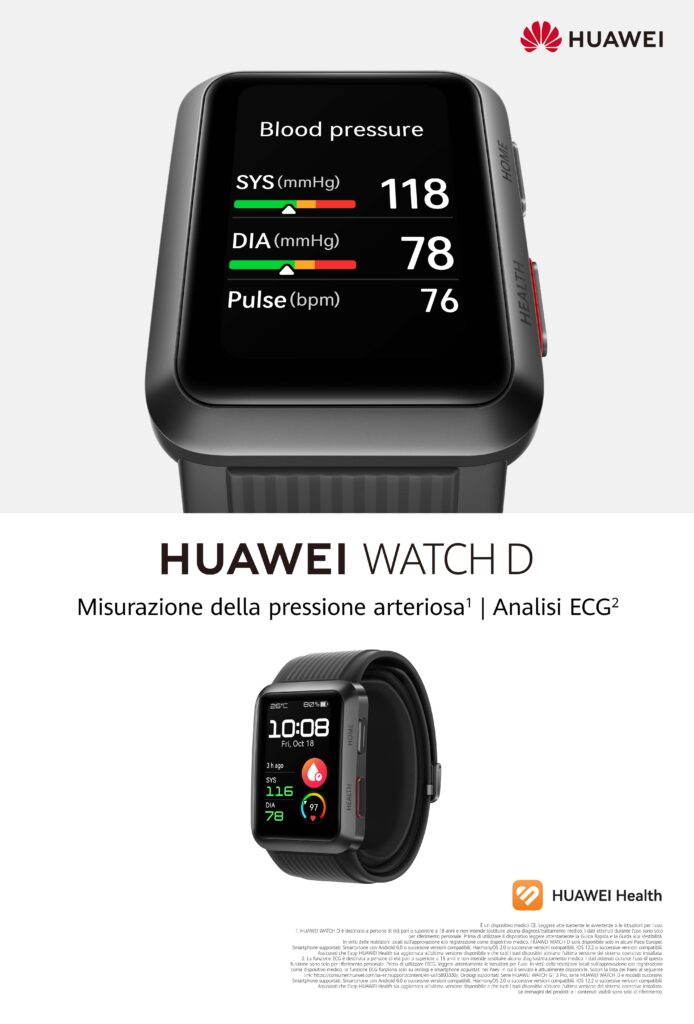 Huawei Watch D, il wearable per la gestione dei parametri di salute