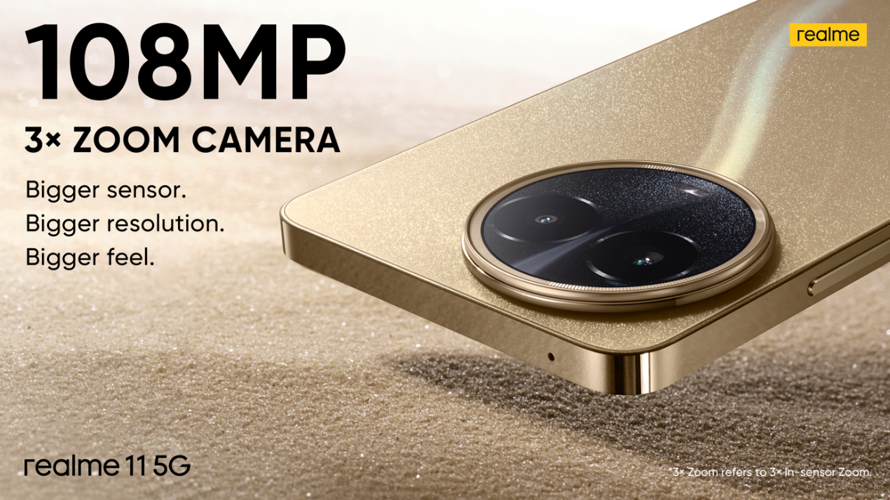 realme 11 5G, lo smartphone con fotocamera da 108MP e ricarica SUPERVOOC da 67W