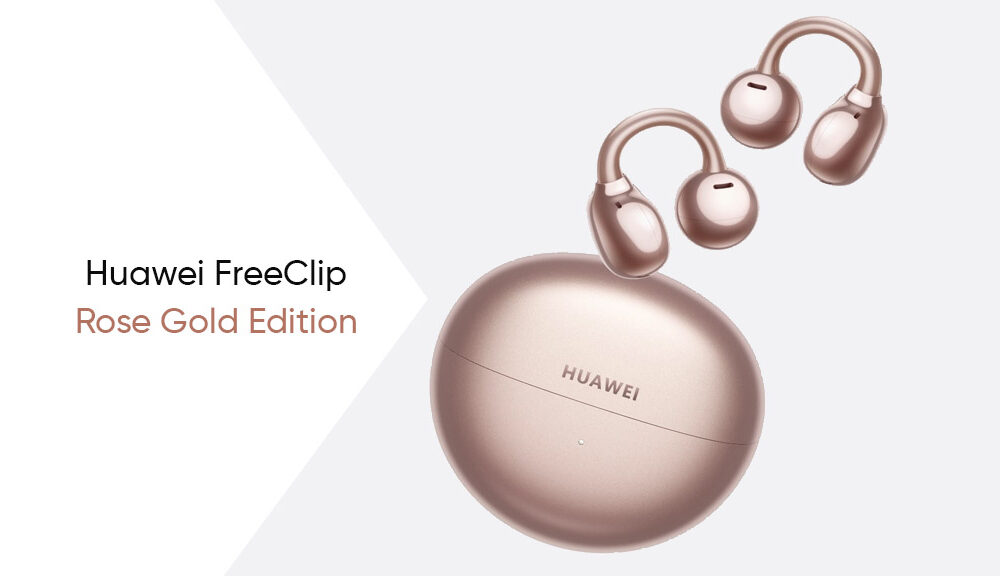 I nuovi auricolari Huawei FreeClip Rose Gold
